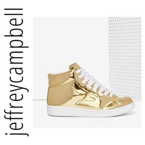 Last Price Drop! Jeffrey Campbell Gold Sneakers